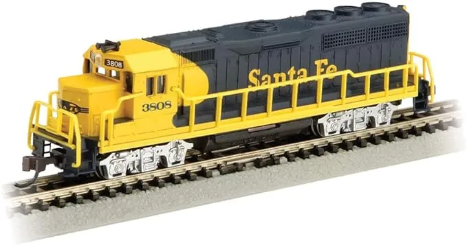 Bachmann HO Santa Fe #3508 GP40 DCC (Blue/Yellow)