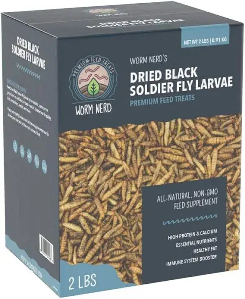 Worm Nerd Dried Black Soldier Fly Larvae