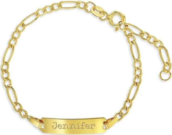 Girls' Classic Figaro Identification Bracelet 14K Gold - in Season Jewelry