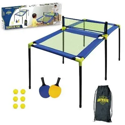 Anywhere Sports - Portable Trampoline Ping Pong Table Tennis Game for Indoor or