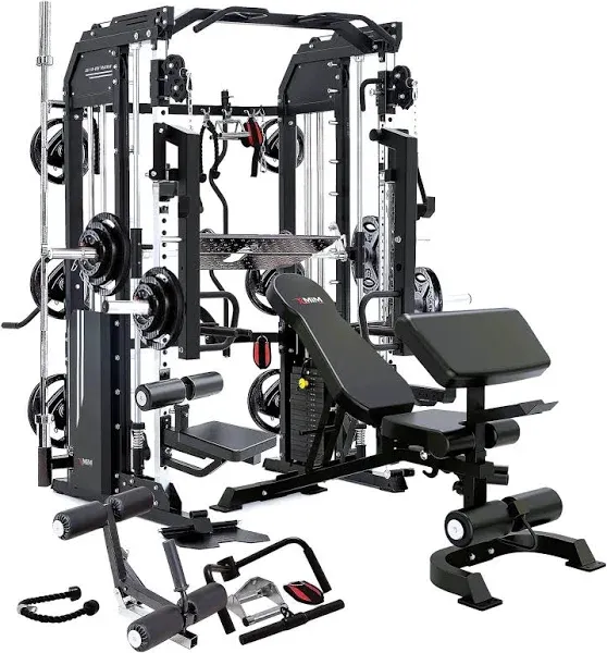 Mim USA Hercules 1001 Commercial Smith Machine and Functional Trainer Black