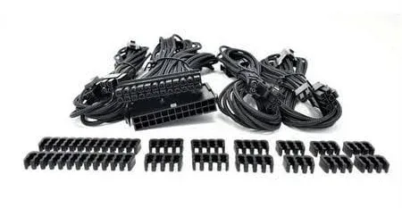 Premium Sleeved PSU Cable Extension Kit (Black)