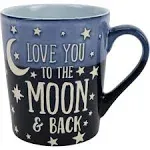 Boston Warehouse Love You to The Moon and Back Mug, 20 Ounce, Blue