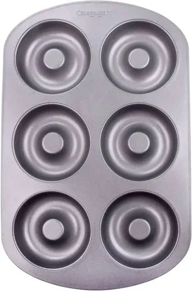 Non-Stick 6-Cavity Donut Baking Pans, 2-Count