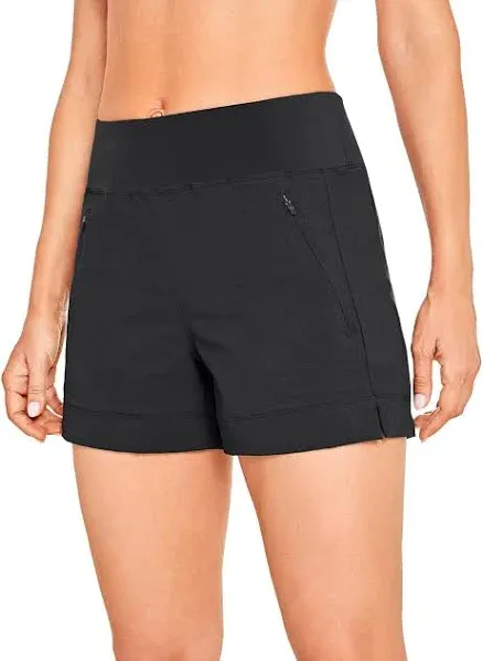 CRZ YOGA Women&#039;s Lightweight Mid Rise Hiking Shorts 4&#039;&#039; - Small, Black 