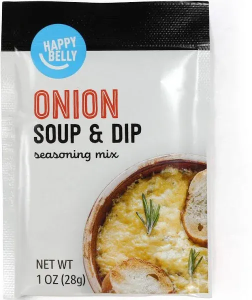 Amazon Brand - Happy Belly Onion Soup & Dip Mix, Dry, 1 fl oz (Pack of 1)