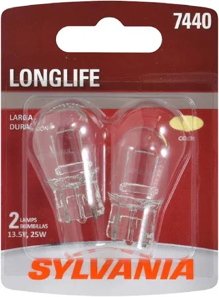 Back Up Light Bulb-SYLVANIA Long Life Blister Pack TWIN CARQUEST 7440LLBP2