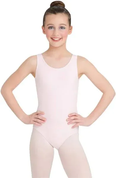 Capezio 243732 Kids Girls Classic High-Neck Tank Leotard Solid Black Size T