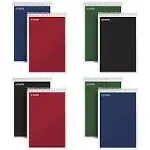 Tops Spiral Steno Books 8 Pack, 6" x 9", Gregg Rule White Paper, Assorted Covers, 80 Sheets per Book/8 Books per Pack, Red, Black, Blue, Green