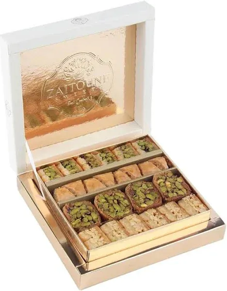 Zaitoune Pistachio & Cashew Mix Baklava 250g - Desserts Gift Box Perfect for Birthday, Father's and Mothers Day, New Year, Eid