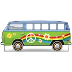 Advanced Graphics 2837 Hippie Bus Standin Cardboard Cutout, 36" x 83"