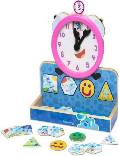 Melissa &amp; Doug Blue&#039;s Clues &amp; You! Wooden Tickety Tock Magnetic Clock 31 Pieces