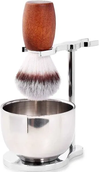 Shaving Brush Set for Men, 3pcs Shaving Set Includes Shaving Brush Shaving Bowl and Brush Stand