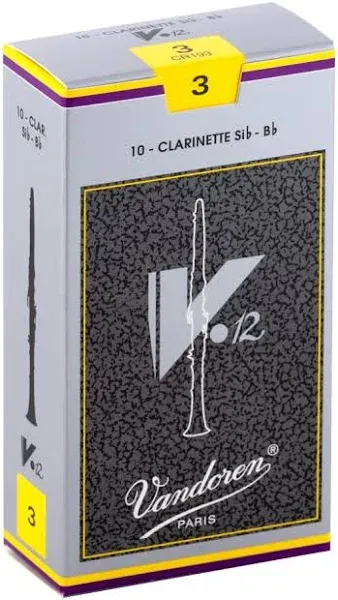 Vandoren CR193 V12 Bb Clarinet Reeds 3 Strength