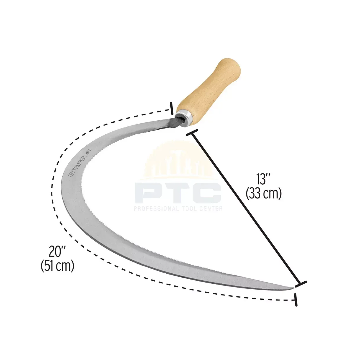 Truper HP-2 Serrated sickle #2, 20&#034;