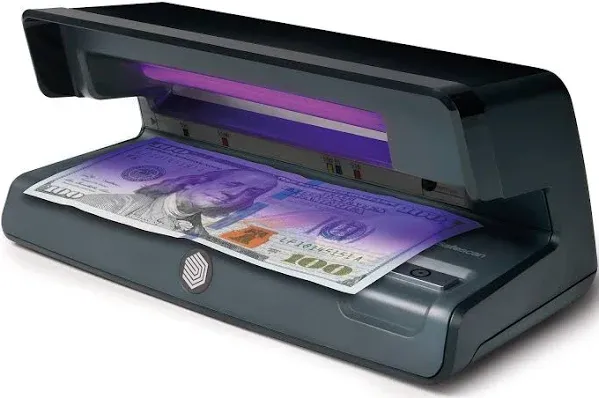 Safescan 50 UV Counterfeit Money Detector - Checks Notes, Credit Cards, ID's - UV Money Checker for New Notes - Fake Money Note Checker with Strong UV Light - Suitable for The New King Charles Notes