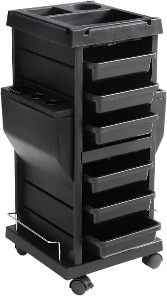 Rolling Salon Trolley Cart with Wheels 6 Drawers Storage Organizer for Stylist