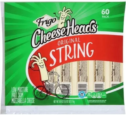 Frigo Cheese Heads Original String Cheese 60/1 oz