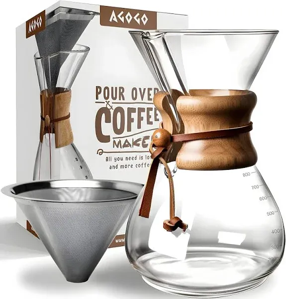 Agogo Classic Series Pour Over Coffeemaker Set with Filter