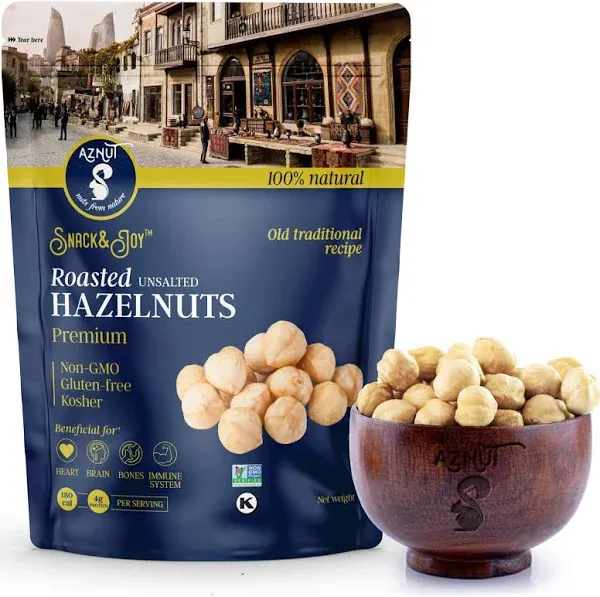 Aznut Roasted Hazelnuts Natural Non GMO