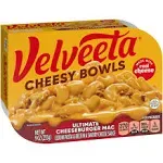 Velveeta Cheesy Bowls Ultimate Cheeseburger Mac Microwave Meal, 9 oz Tray