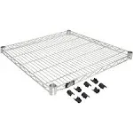 Nexel Additional Wire Shelf for Wire Shelving Units, 600-800 lb Capacity, 24"W x 24"L, Chrome Finish