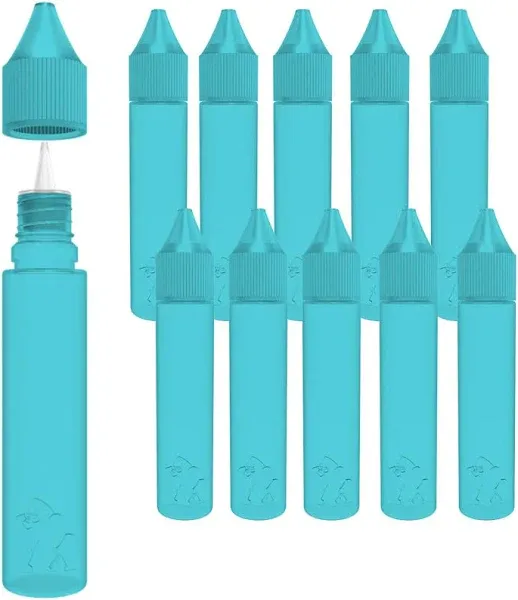 30Ml  Gorilla LDPE PET Plastic Unicorn Squeeze Bottle (10 Pack) Dropper Bottle (