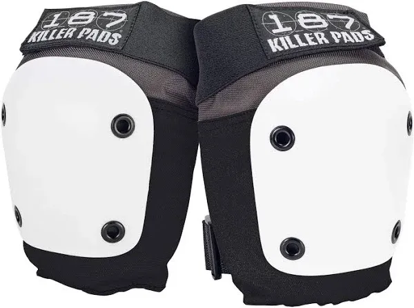 FLY KNEE PAD - Grey/Black with White Caps