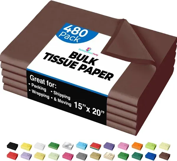 15 in. x 20 in. White Tissue Paper 480 Sheets