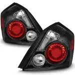 Fits 2007-2012 Altima Sedan Black Tail Lights Replacement Pair Left+Right  07-12