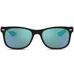 Ray-Ban Junior 47mm Wayfarer Mirrored Sunglasses in Black/Blue Mirror at Nordstrom