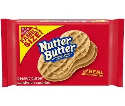 Nutter Butter Sandwich Cookies, Two Family Size, 453g/16 oz., Packages, {Imported from Canada}