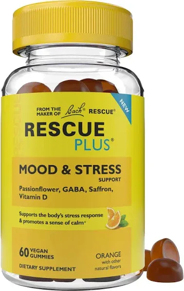 Bach Rescue Plus Mood & Stress Support 60 Vegan Gummies