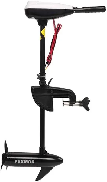 PEXMOR 8 Speed Electric Trolling Motor Electric Outboard Boat Motor w/Adjustable Handle & LED Indicator