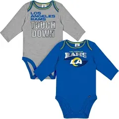 Gerber Unisex Baby NFL Team 2 Pack Long Sleeve Onesie Bodysuit