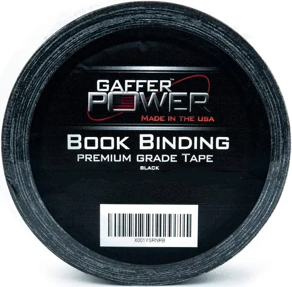 Gaffer Power Bookbinding Tape, Clear Cloth Book Repair Tape Safe Cloth Library Book Hinging Repair Tape, Made in The USA, Acid Free and Archival Safe