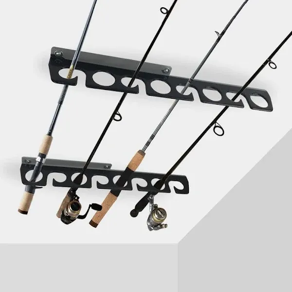 Fishing Rod Ceiling/Wall Storage Rack, heavy duty-fishing rod rack, black 