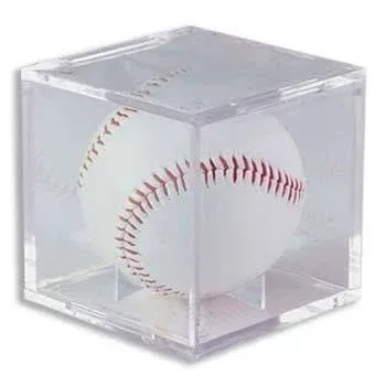 Ultra Pro Square UV Protected Baseball Holder Cube Display Case Built In Cradle