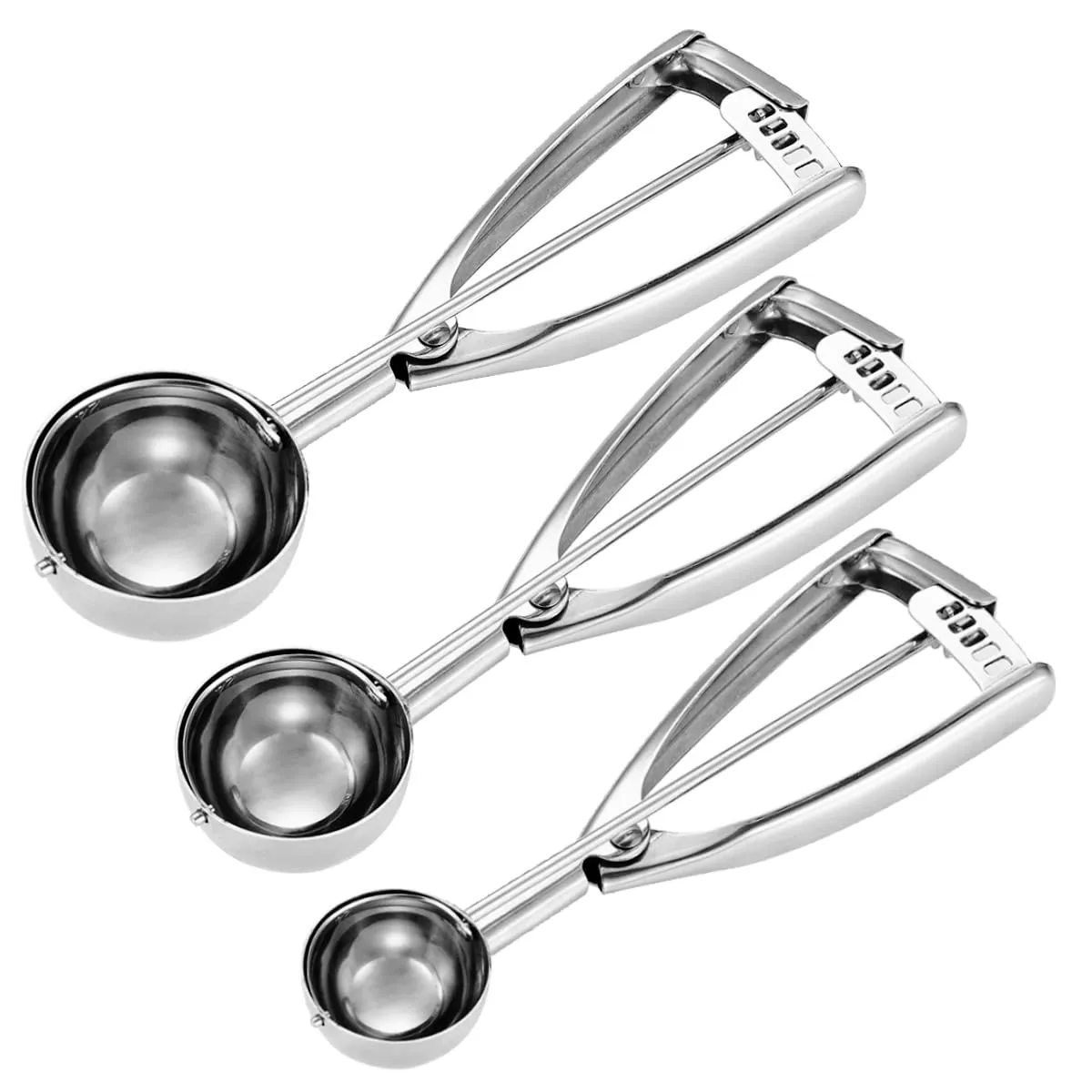 Fayomir Cookie Scoop Set Small/1 Tablespoon Medium/2 Tablespoon Large/3 Tablespoon