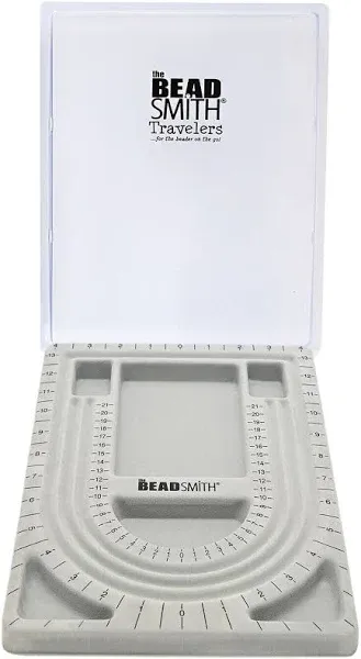 The Beadsmith Bead Design Beading Board Gray Flock 9x13 Inches