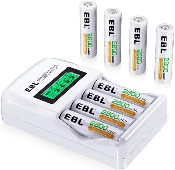 EBL AA Rechargeable Batteries 8 Pack