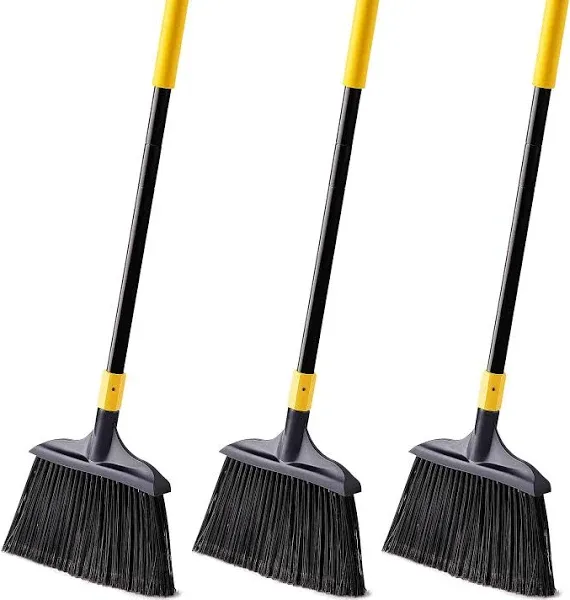 Yocada Heavy-Duty Broom Outdoor Indoor Commercial 3 PCS Perfect for Courtyard...