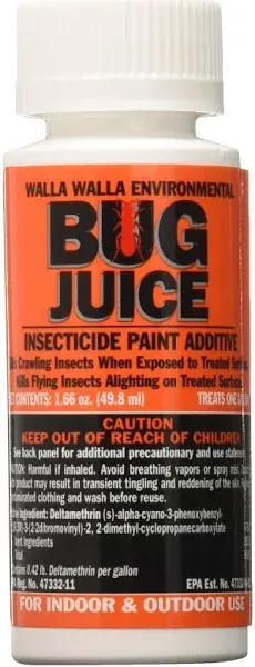 Bulk Pack Bug Juice Insecticide Paint Additive - Controls Crawling & Flying Insects (3pk, 5gal)