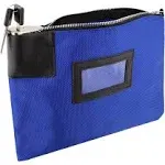 BISupply | Locking Money Bag Lock Bag Bank Bag with Lock Cash Bag in Navy Blue