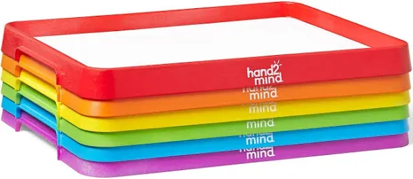 hand2mind Magnetic Dry Erase Activity Trays, Stackable Trays for Classroom, Magnetic Letter Trays, White Boards for Kids, Science of Reading Classroom Materials, Teacher Classroom Supplies