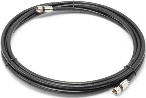 THE CIMPLE CO 10 Foot Black - Solid Copper Coax Cable - RG6 Coaxial Cable with C