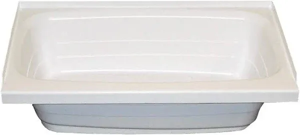 Lippert White Plastic Rectangular Bath Tub w Left Hand Drain 36&#034;L x 24&#034;W