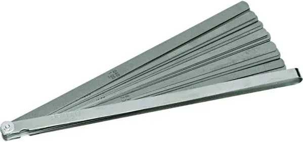 Proto J000TL Long-Blade Feeler Gauge Set Inch, 25 Feeler Blades, 0.0015 in to 0.04 in Thick Range