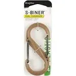 Nite Ize S-Biner Plastic Dual Carabiner #4 - Coyote (2-Pack)