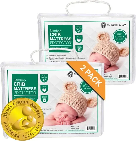 Ultra-Soft Waterproof Crib Mattress Protector Pad Breathable Premium Bamboo NEW!